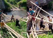 Secara Suwadaya Masyarakat Perbaiki Jembatan Penghubung Lima Dusun Yang Rusak Sejak Tahun 2020. 7 Februari 2025.
