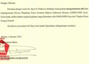 Prabowo Subianto Resmi Mundur dari Keanggotaan dan Kepengurusan GRIB Jaya, Sejak Januari 2022