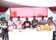 Direktorat Reserse Narkoba Polda Lampung Musnahkan Barang Bukti Narkotika Senilai Rp 10,7 Miliar