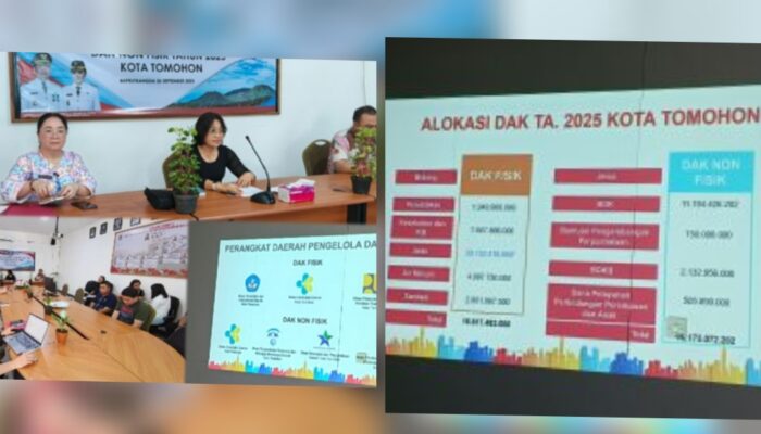 OPD Pengelola DAK Fisik dan Non Fisik 2025 Kota Tomohon Dievaluasi