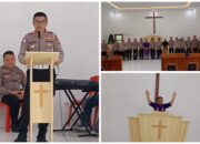 Kasat Lantas Polres Tomohon Pimpin Ibadah Oikumene di Aula Wicaksana Lakhawa