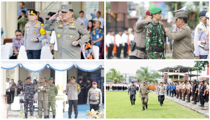 Gubernur Yulius Pimpin Apel Gelar Pasukan Operasi Ketupat 2026 di Mapolda Sulut