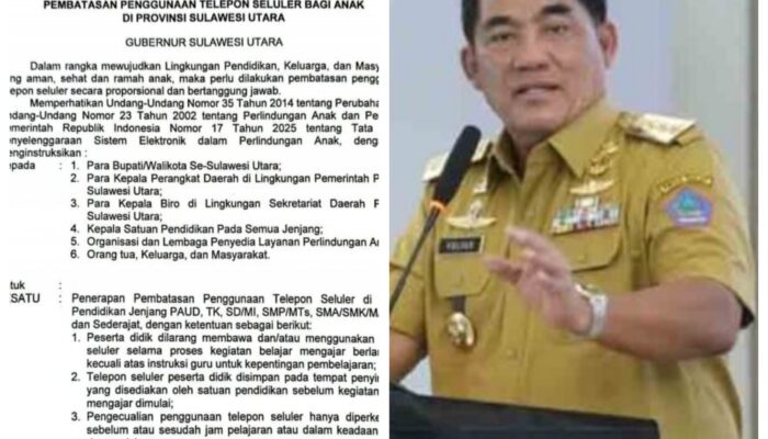 Instruksi Baru Gubernur Yulius Selvanus: Siswa Dilarang Gunakan HP Saat Jam Pelajaran