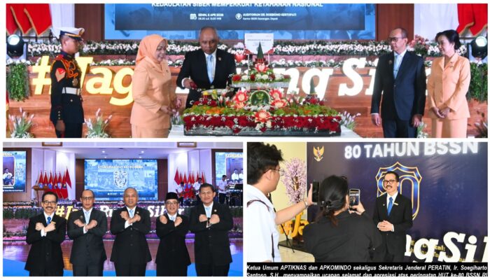 Ketua Umum APTIKNAS dan APKOMINDO Hadiri HUT BSSN ke-80, Tegaskan Dukungan terhadap RUU KKS serta Penguatan Kolaborasi Nasional