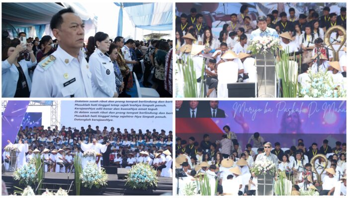Wali Kota dan Wakil Wali Kota Tomohon Hadiri Paskah Nasional 2026 di Manado