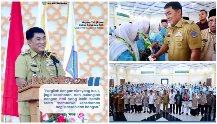 Gubernur Sulut Lepas 394 Jemaah Haji, Pesan Jaga Kesehatan dan Fokus Beribadah