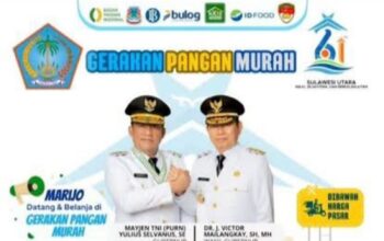 Pemprov Sulut Gelar Gerakan Pangan Murah di Manado, Harga Bahan Pokok Dijual di Bawah Pasar