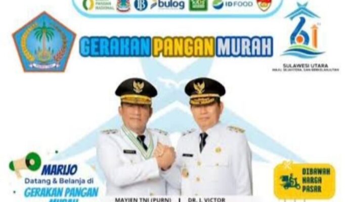 Pemprov Sulut Gelar Gerakan Pangan Murah di Manado, Harga Bahan Pokok Dijual di Bawah Pasar