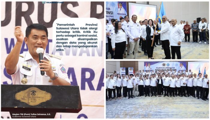 Sintya Bojoh Resmi Pimpin PWI Sulut, Gubernur Dorong Pers Kawal Pembangunan