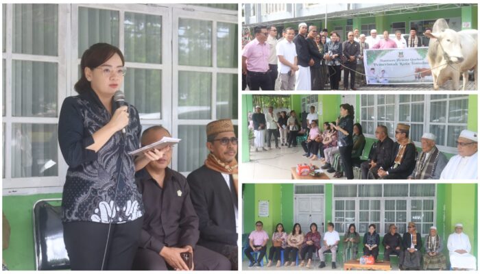Wawali Sendy Rumajar Hadiri Idul Adha di Masjid Al-Mujahidin, Pemkot Tomohon Serahkan Hewan Kurban Bantuan Presiden