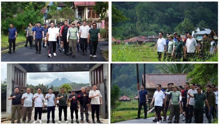 Kapolda Sulut dan Wali Kota Tomohon Ikuti Jalan Sehat di Kawasan Woloan