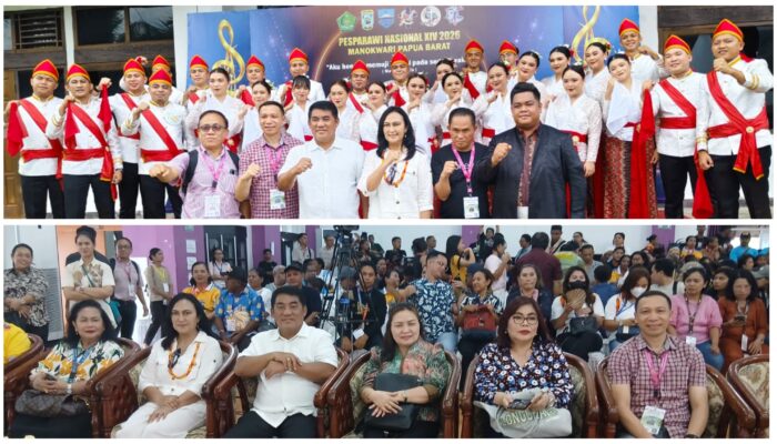 Gubernur Sulut Yulius Selvanus Saksikan Penampilan Tim MGN LPPD Kota Tomohon di Pesparawi Nasional XIV