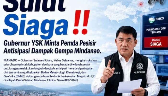“Gempa M7,7 Guncang Mindanao, YSK: Warga Pesisir Sulut Segera Menjauh dari Pantai”