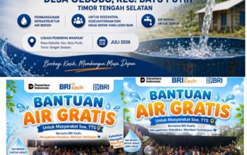 BRI Cabang Soe Salurkan Bantuan Infrastruktur Air Bersih untuk Lima Desa di Timor Tengah Selatan