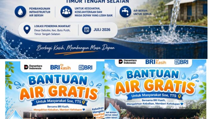 BRI Cabang Soe Salurkan Bantuan Infrastruktur Air Bersih untuk Lima Desa di Timor Tengah Selatan