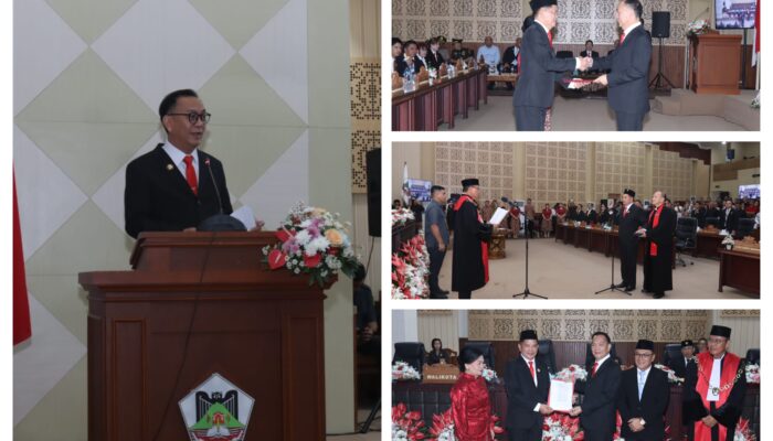 Wali Kota Tomohon Hadiri Pengucapan Sumpah Ketua DPRD Kota Tomohon