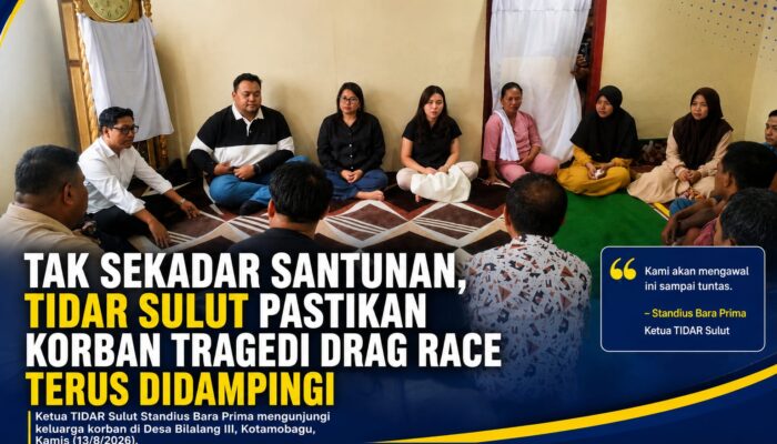 Tak Sekadar Santunan, TIDAR Sulut Pastikan Korban Tragedi Drag Race Terus Didamping