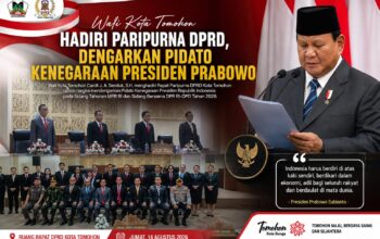 Wali Kota Tomohon Hadiri Paripurna DPRD, Dengarkan Pidato Kenegaraan Presiden Prabowo