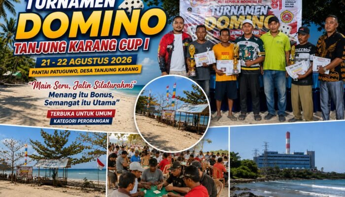 Tanjung Karang Cup I Sukses Digelar di Pantai Patuguwo, 54 Peserta Ramaikan Turnamen Domino