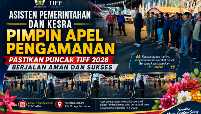 Asisten Pemerintahan dan Kesra Pimpin Apel Pengamanan, Pastikan Puncak TIFF 2026 Berjalan Aman dan Sukses