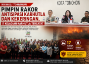 Wawali Tomohon Pimpin Rakor Antisipasi Karhutla dan Kekeringan, 17 Kejadian Karhutla Tercatat
