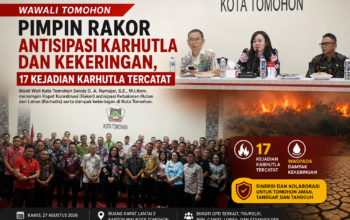 Wawali Tomohon Pimpin Rakor Antisipasi Karhutla dan Kekeringan, 17 Kejadian Karhutla Tercatat