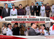 Wali Kota Tomohon Hadiri Pengukuhan Paskibraka Sulut 2026, Putri Tercinta Jadi Utusan Kota Tomohon