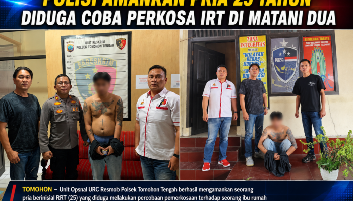 Polisi Amankan Pria 25 Tahun Diduga Coba Perkosa IRT di Matani Dua
