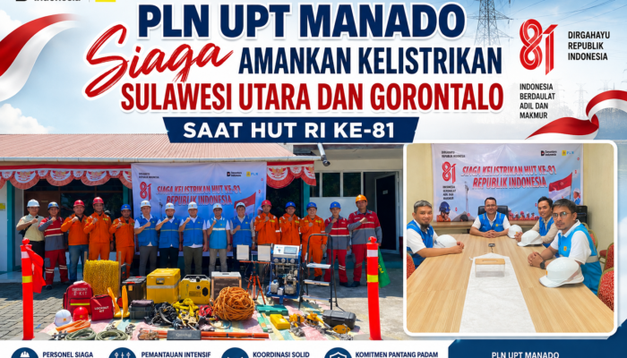 PLN UPT Manado Siaga Amankan Kelistrikan Sulawesi Utara dan Gorontalo Saat HUT RI ke-81