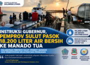 Instruksi Gubernur, Pemprov Sulut Pasok 18.200 Liter Air Bersih ke Manado Tua