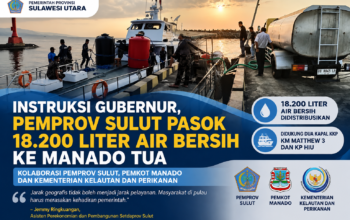 Instruksi Gubernur, Pemprov Sulut Pasok 18.200 Liter Air Bersih ke Manado Tua