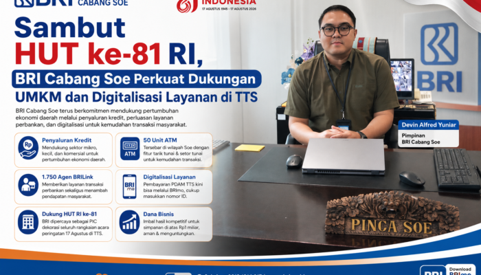 Sambut HUT ke-81 RI, BRI Cabang Soe Perkuat Dukungan UMKM dan Digitalisasi Layanan di TTS