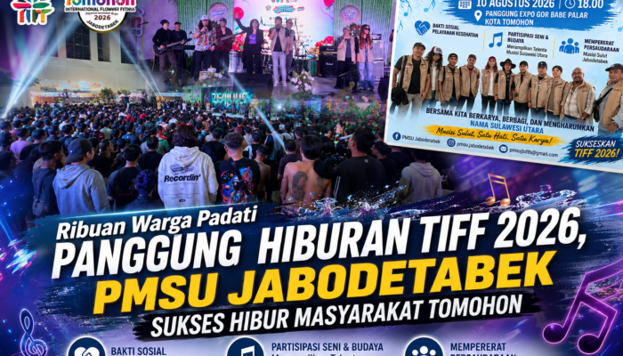 Ribuan Warga Padati Panggung Hiburan TIFF 2026, PMSU Jabodetabek Sukses Hibur Masyarakat Tomohon