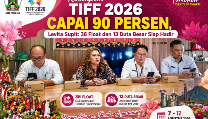 Kesiapan TIFF 2026 Capai 90 Persen, Levita Supit: 36 Float dan 13 Duta Besar Siap Hadir