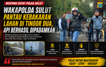 Wakapolda Sulut Pantau Kebakaran Lahan di Tinoor Dua, Api Berhasil Dipadamkan