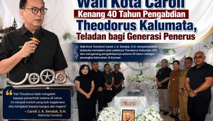 Wali Kota Caroll Kenang 40 Tahun Pengabdian Theodorus Kalumata, Teladan bagi Generasi Penerus