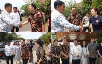Gubernur Yulius Bersilaturahmi di Kediaman Wali Kota Tomohon Saat Pengucapan Syukur