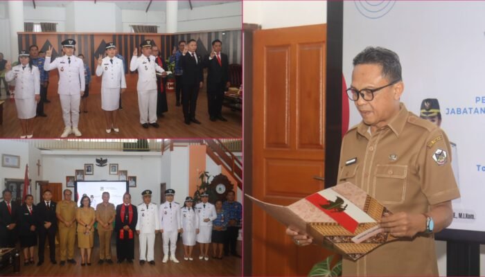 11 Pejabat Administrator dan Pengawas Pemkot Tomohon Dilantik