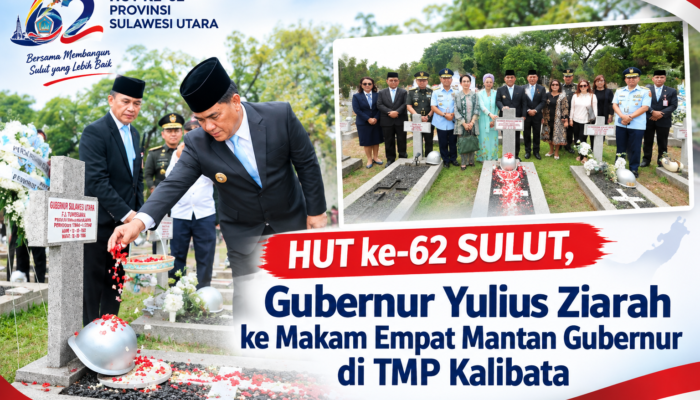 HUT ke-62 Sulut, Gubernur Yulius Ziarah ke Makam Empat Mantan Gubernur di TMP Kalibata
