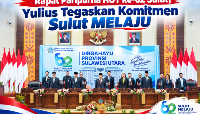 Rapat Paripurna HUT ke-62 Sulut, Yulius Tegaskan Komitmen Sulut MELAJU