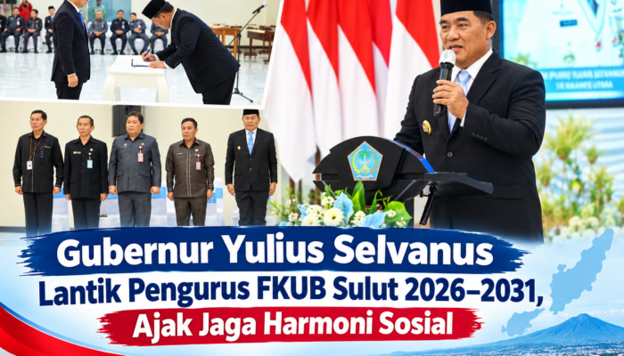 Gubernur Yulius Selvanus Lantik Pengurus FKUB Sulut 2026–2031, Ajak Jaga Harmoni Sosial