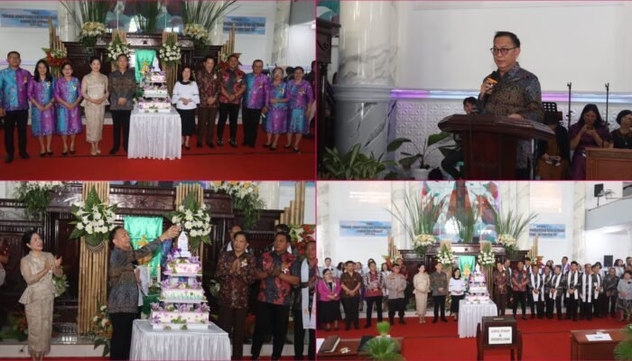 HUT ke-13 Jemaat GMIM Kakaskasen Eben Haezer, Wali Kota Tomohon Ajak Jemaat Perkuat Pelayanan dan Kepedulian Lingkungan