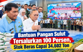 Bantuan Pangan Sulut Tersalurkan 100 Persen, Stok Beras Capai 34.602 Ton
