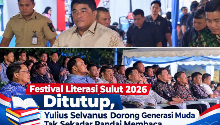 Festival Literasi Sulut 2026 Ditutup, Yulius Selvanus Dorong Generasi Muda Tak Sekadar Pandai Membaca