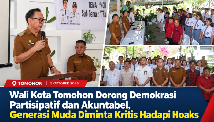 Wali Kota Tomohon Dorong Demokrasi Partisipatif dan Akuntabel, Generasi Muda Diminta Kritis Hadapi Hoaks